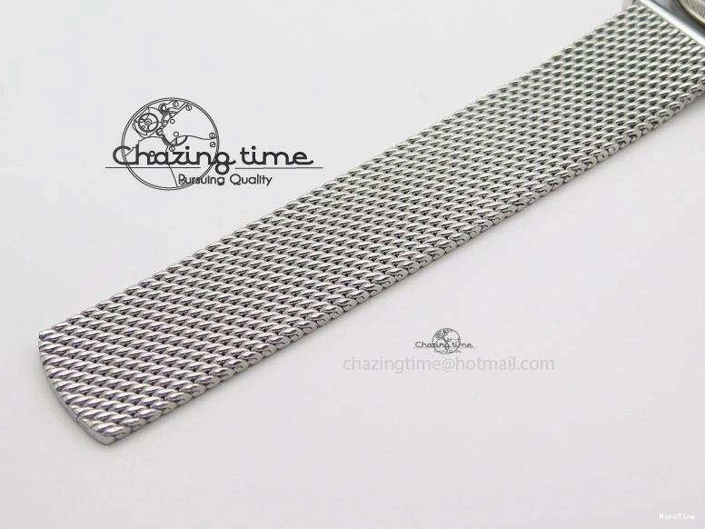 MIROTIME 0707 Portofino Chrono SS White Dial on SS Mesh Bracelet A Soft 7388